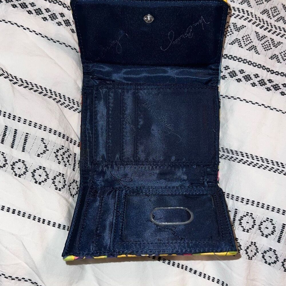 Vera Bradley Quilted Trifold Wallet – Colorful Floral Print - Picture 2 of 3